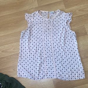 pink patterned tank top blouse
